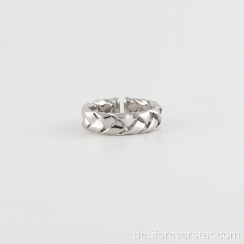 Elegante silberne Hochzeitsring-Statement-Ringe